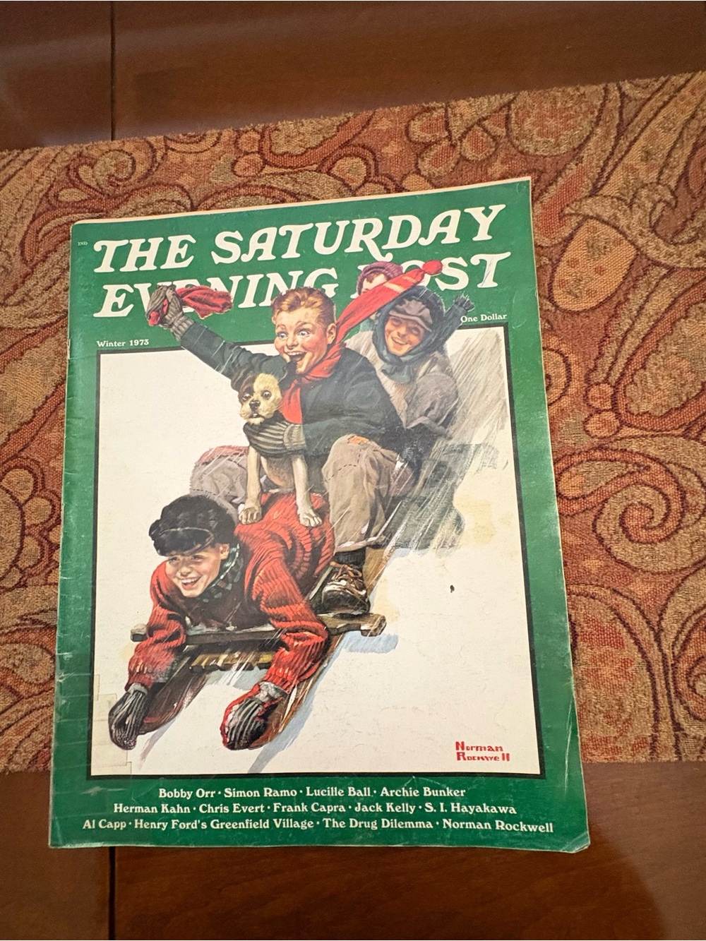 ✨Vintage Saturday Evening Post Winter 1973 Norman Rockwell Collectible✨